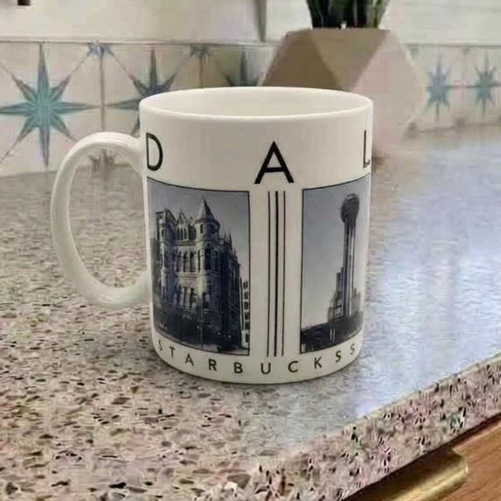 Starbucks 2003 City Scenes Series Dallas Texas Ceramic Coffee Mug 16 oz